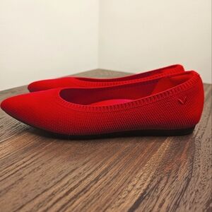 Vivaia Red Ballet Flats | Size 6.5 | Sustainable